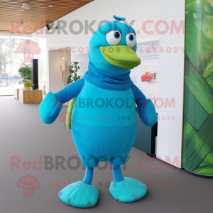 Cyan Hens maskot kostume...