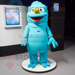 Cyan Hens maskot kostume...