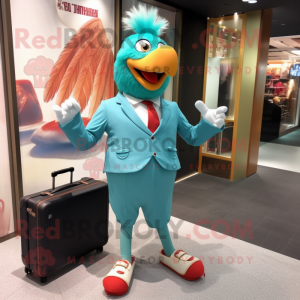 Mascotte de Coqs Turquoise...