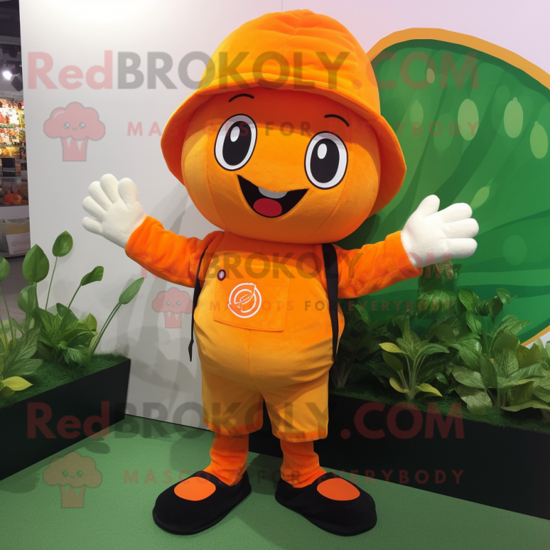 Orange Cherry mascot costume character dressed with a Cargo Shorts and Keychains