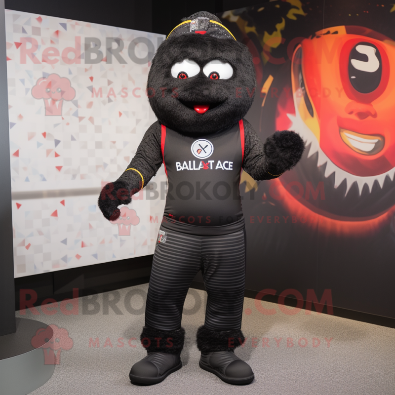 Black Alliance mascot costume character dressed with a Leggings and Wraps Black Alliance mascot costume character dressed with a Leggings and Wraps