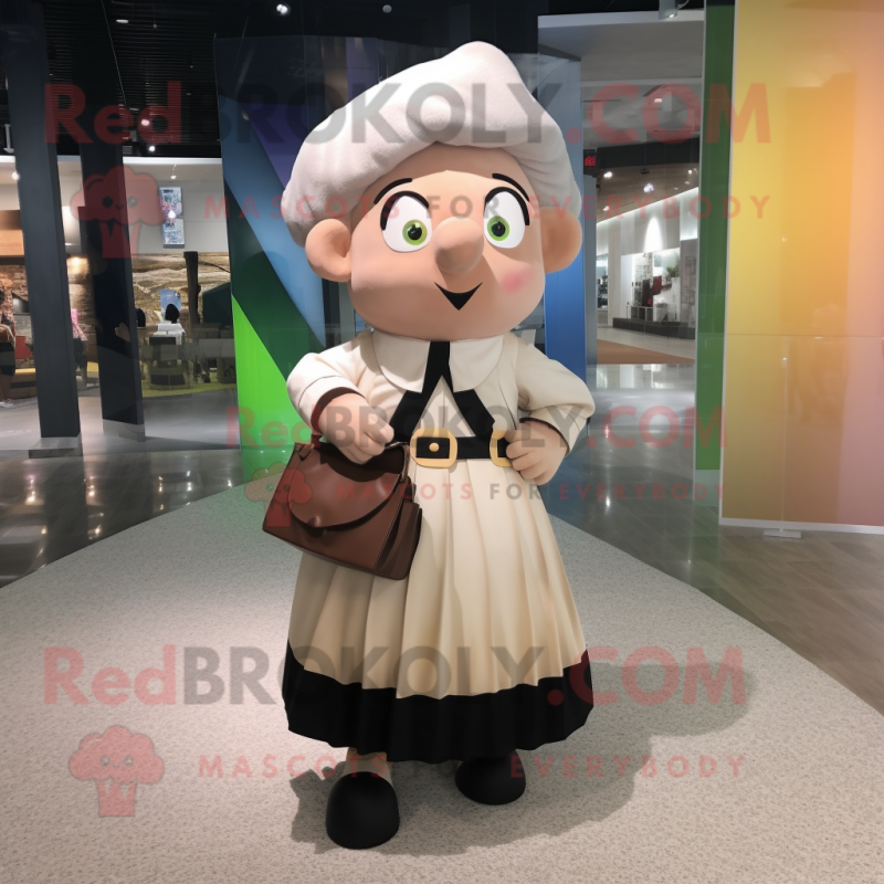 nan Hourglass mascot costume character dressed with a Poplin Shirt and Handbags nan Hourglass mascot costume character dressed with a Poplin Shirt and Handbags