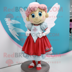 nan Cupid mascot costume character dressed with a Wrap Skirt and Lapel pins