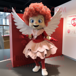 nan Cupid mascot costume character dressed with a Wrap Skirt and Lapel pins