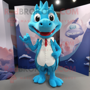 Sky Blue Dragon mascotte...