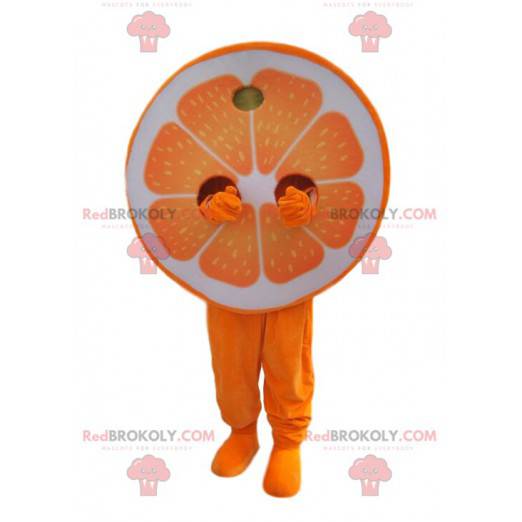 Half orange mascot. Half orange suit - Redbrokoly.com