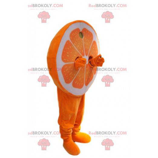 Half orange mascot. Half orange suit - Redbrokoly.com