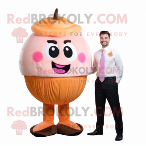 Peach Cupcake maskot drakt...