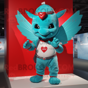 Turkis Amor maskot kostume...
