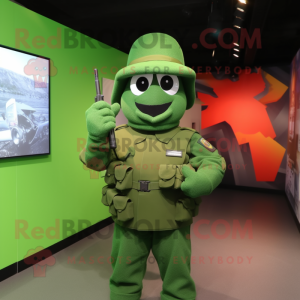 Green Soldier mascotte...