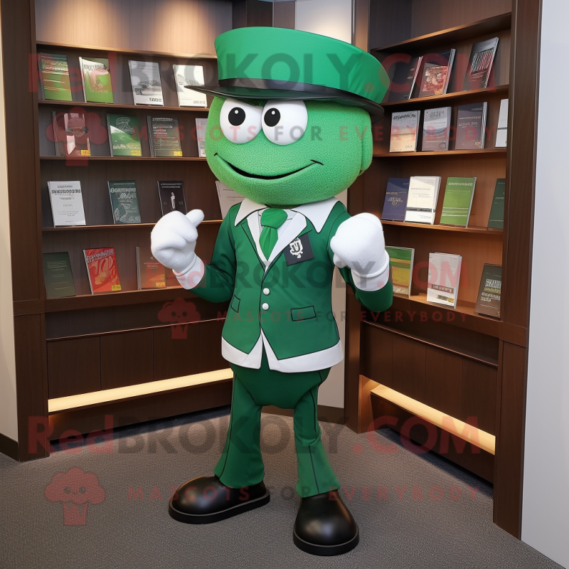 Green Attorney mascot costume character dressed with a Long Sleeve Tee and Belts Green Attorney mascot costume character dressed with a Long Sleeve Tee and Belts