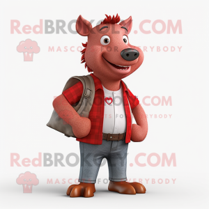 Red Wild Boar maskot...
