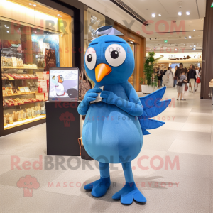 Blue Pigeon maskot kostyme...