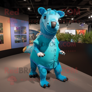 Turquoise Tapir mascotte...