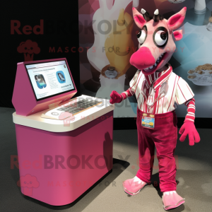 Magenta Okapi mascotte...