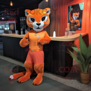 Oranje Puma mascotte...