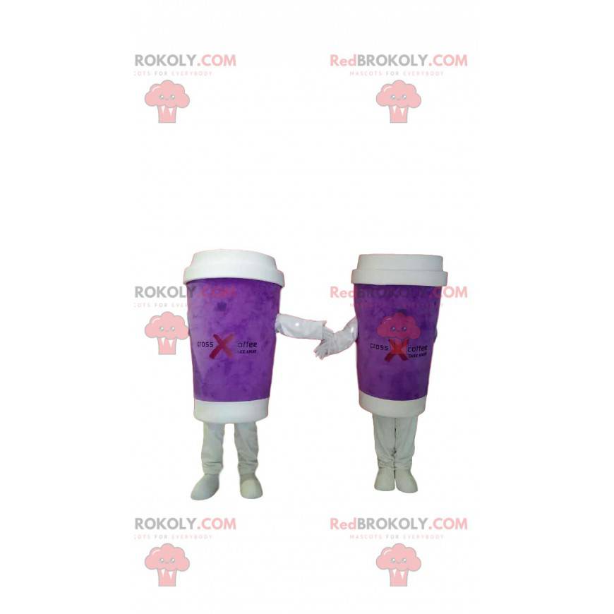Zum Mitnehmen lila Kaffeetasse Maskottchen Duo - Redbrokoly.com Zum Mitnehmen lila Kaffeetasse Maskottchen Duo - Redbrokoly.com