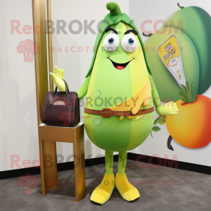 Oliven Mango maskot kostume...