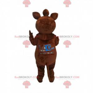 Mascotte de mammouth marron original. Costume de mammouth -