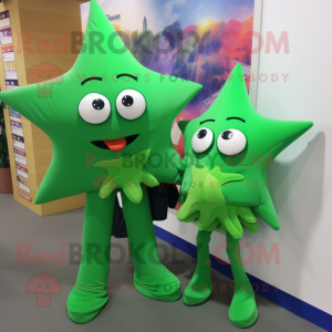 Green Starfish maskot...