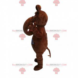 Mascotte de mammouth marron original. Costume de mammouth -