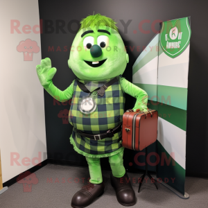 Postava maskota Lime Green...
