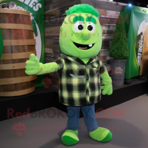 Postava maskota Lime Green...