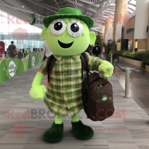 Postava maskota Lime Green...