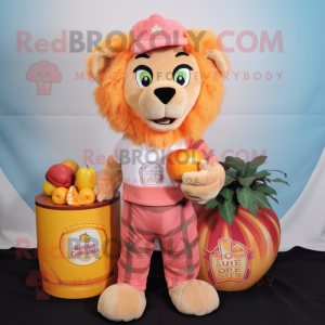 Peach Tamer Lion maskot...