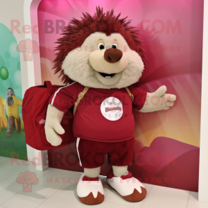 Maroon Hedgehog mascotte...