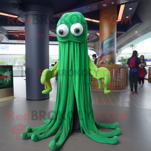 Forest Green Squid maskot...