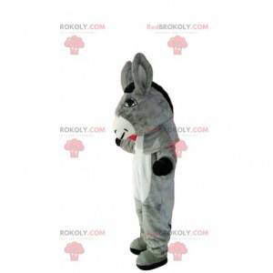 Mascota burro gris y blanco muy lindo. Disfraz de burro -