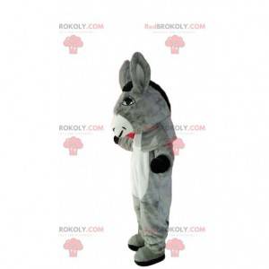 Very cute gray and white donkey mascot. Donkey costume -