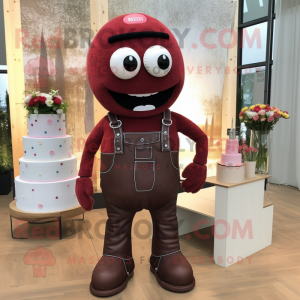 Maroon Wedding Cake maskot...