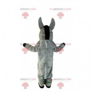 Very cute gray and white donkey mascot. Donkey costume -