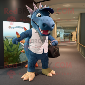 Navy Stegosaurus maskot...