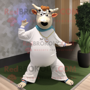 Cream Cow maskot kostume...