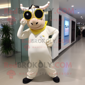 Cream Cow maskot kostume...