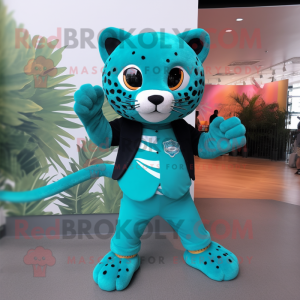 Turquoise Jaguar mascotte...