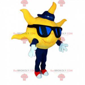 Sun mascot, with sunglasses and a cap - Redbrokoly.com