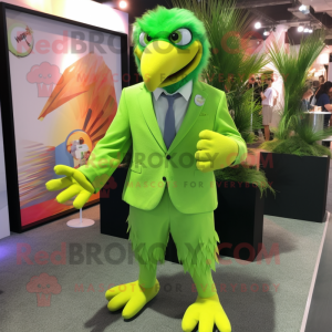 Lime Green Eagle maskot...