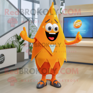 Orange Ray maskot kostym...