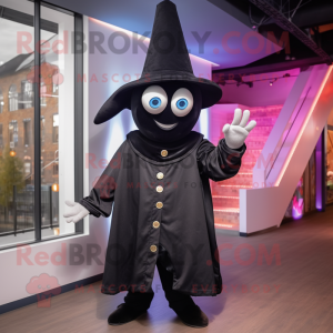 Black Magician mascot costume character dressed with a Jeggings and Beanies