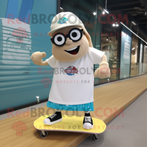 Crème Skateboard mascotte...