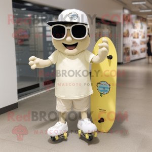 Crème Skateboard mascotte...