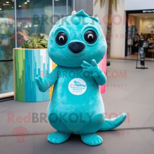 Turquoise Seal mascotte...