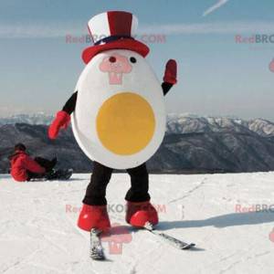 Mascota de huevo gigante con sombrero republicano -