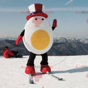 Mascotte d'œuf géant avec un chapeau républicain -