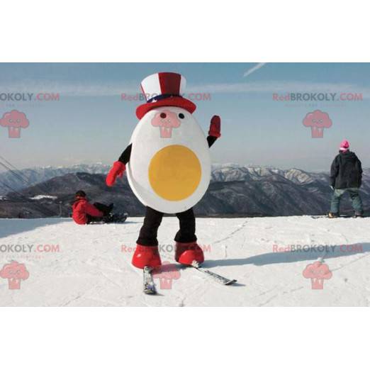Mascotte d'œuf géant avec un chapeau républicain -