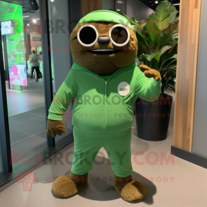 Green Sloth mascotte...